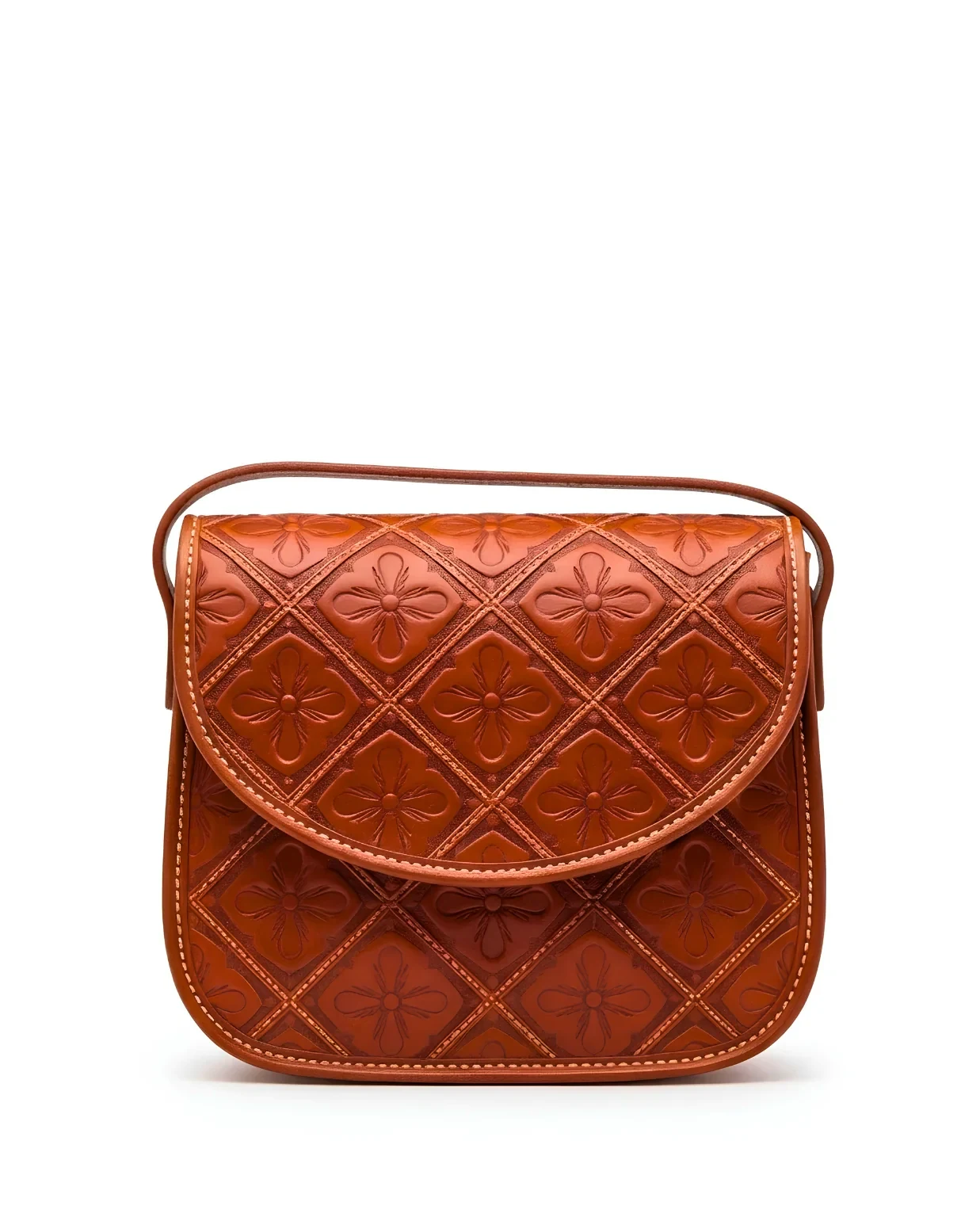 Medina Saddlebag · Tooled Cognac