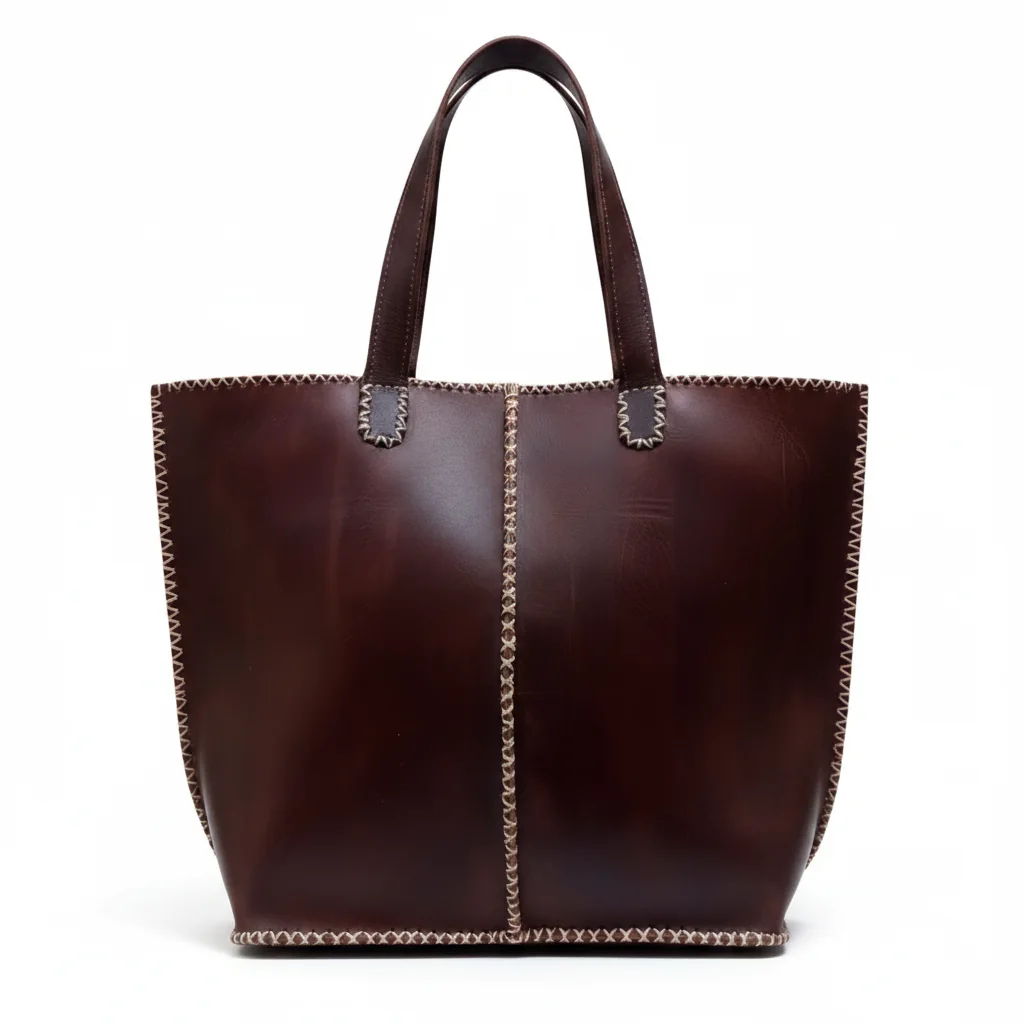 Medina Zigzag Tote · Chocolate